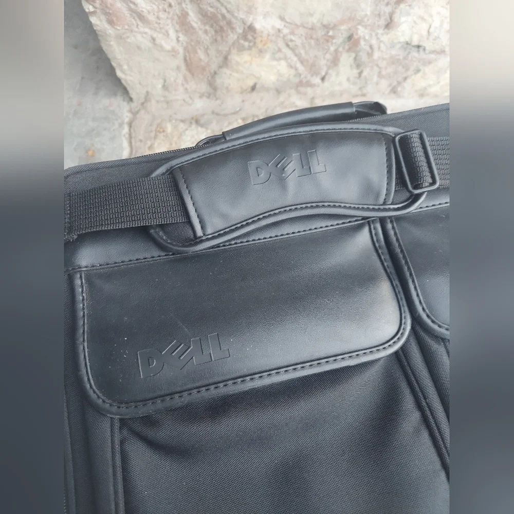 Vintage Dell DN35 Leather Canvas Laptop Briefcase Bag NEW